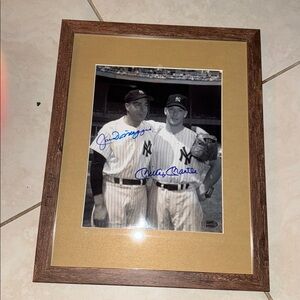 Mickey Mantle joe DiMaggio autograph photo